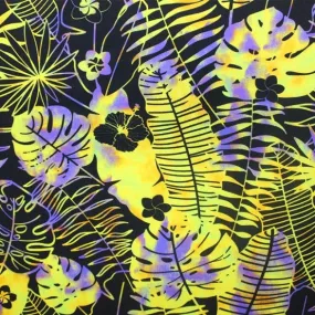 Hippie Flowers Printed Spandex | Blue Moon Fabrics