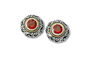 Imun Earrings- Garnet