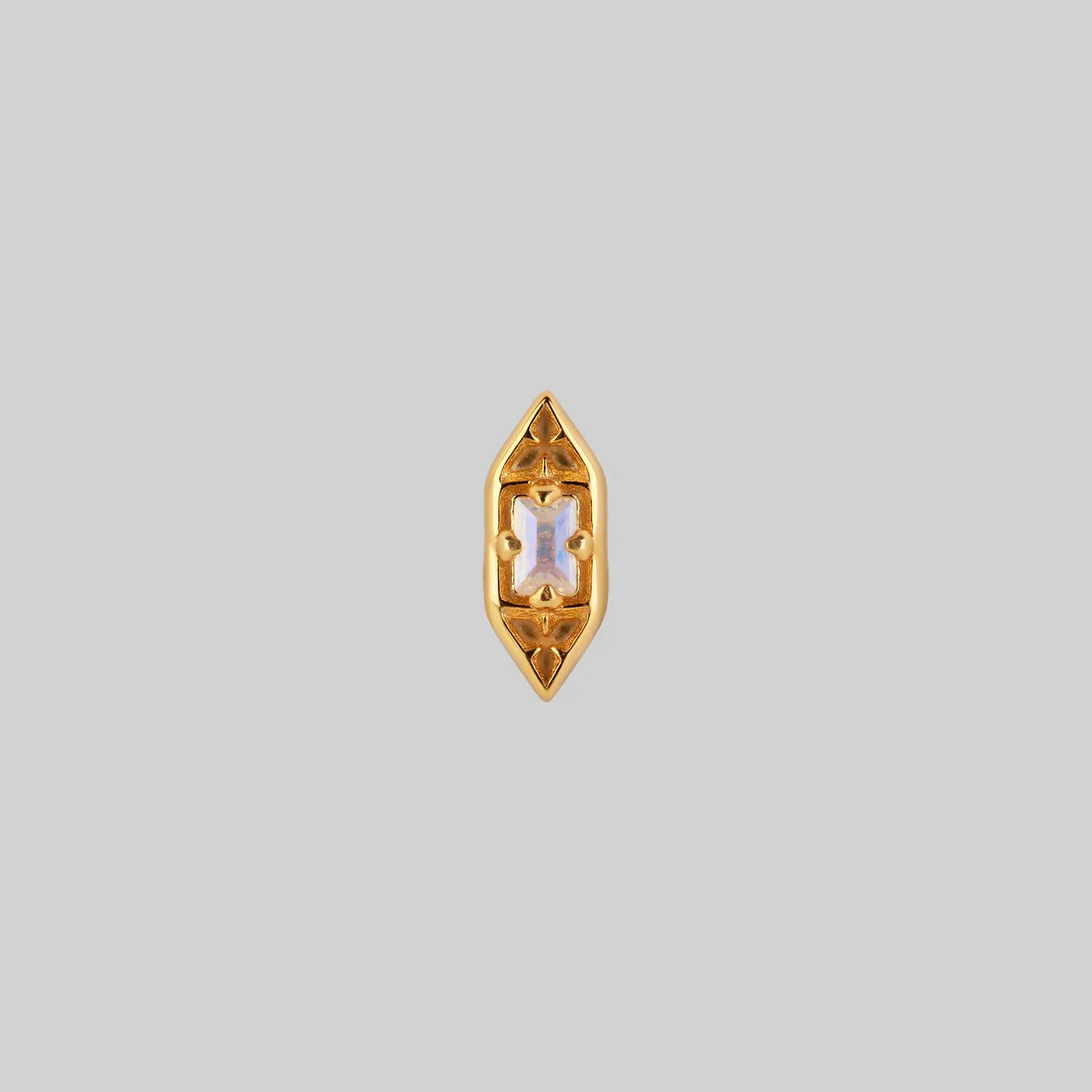 IVAN. Gothic Window Opalite Stud Earring - Gold