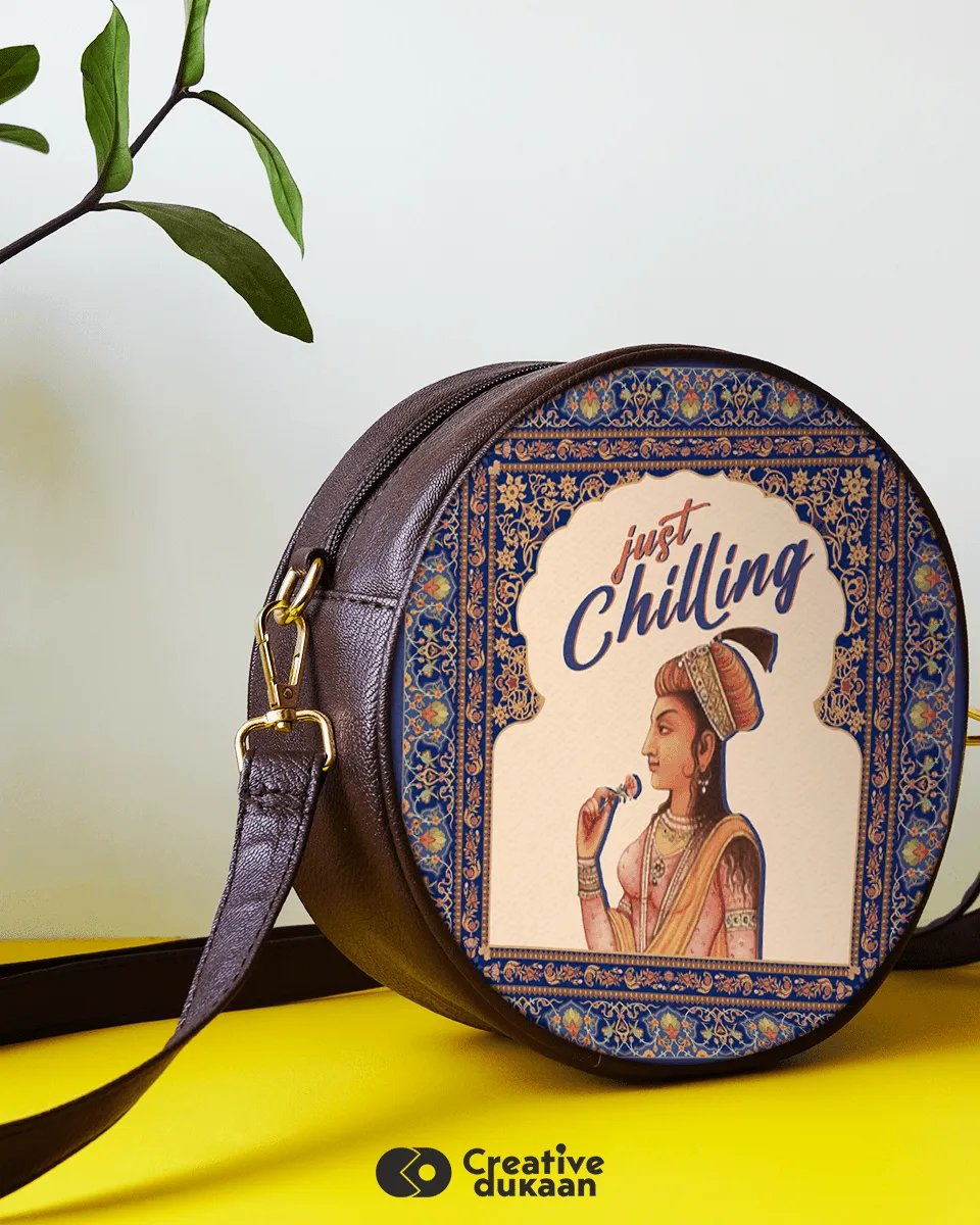 Just Chilling Mughal Art Sling Bag