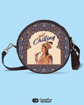 Just Chilling Mughal Art Sling Bag