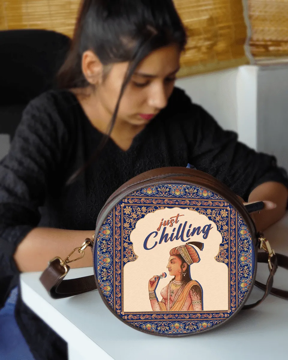 Just Chilling Mughal Art Sling Bag