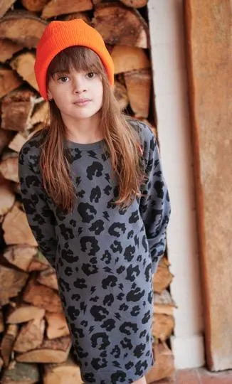 Kids Jumper Dress Leopard and Lightning Bolt