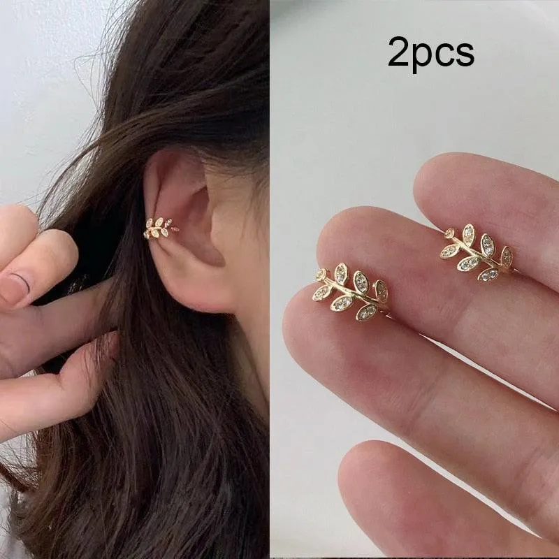 LATS Leaves Clip Earrings