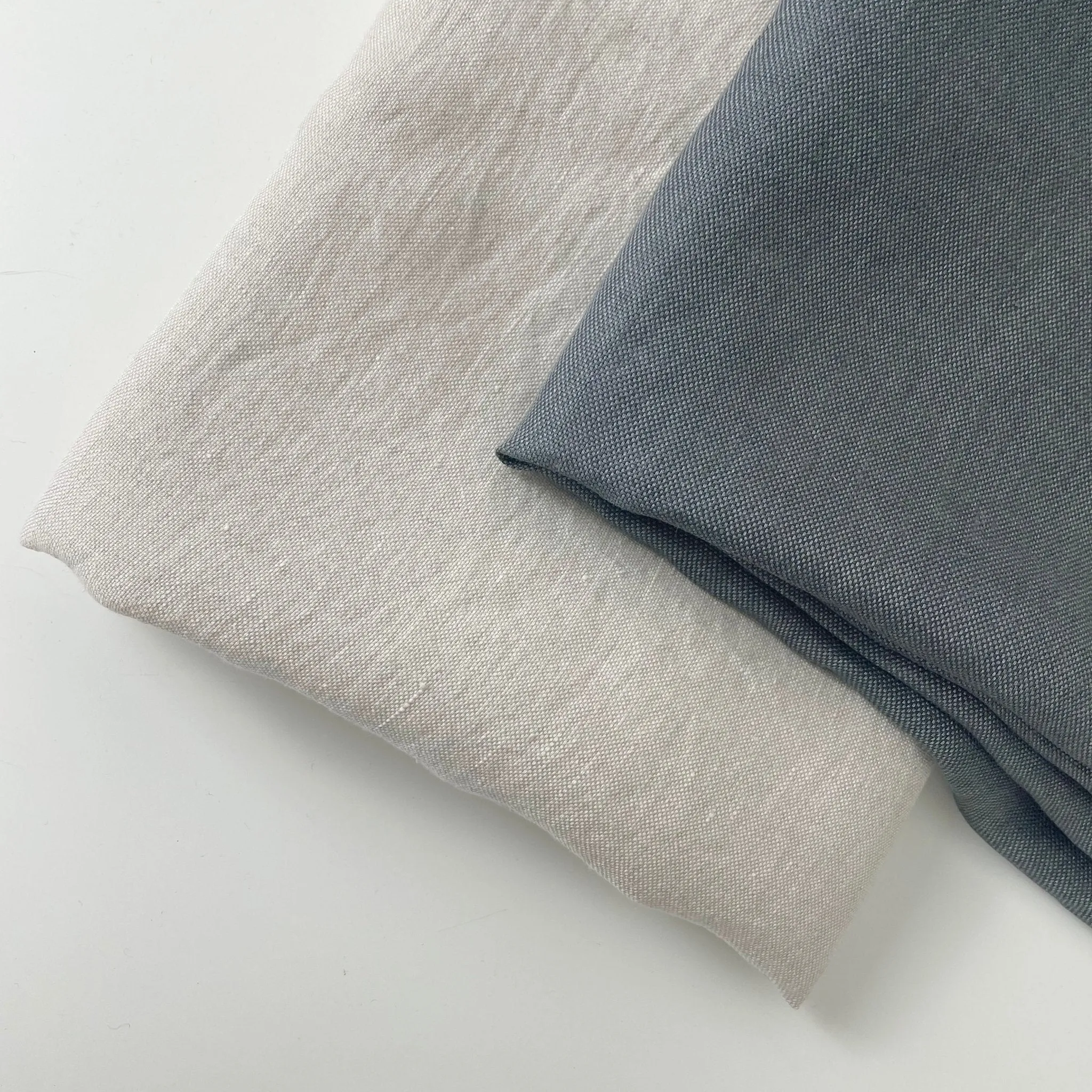 Linen Natural Grey Dot Fabric 7288 7438
