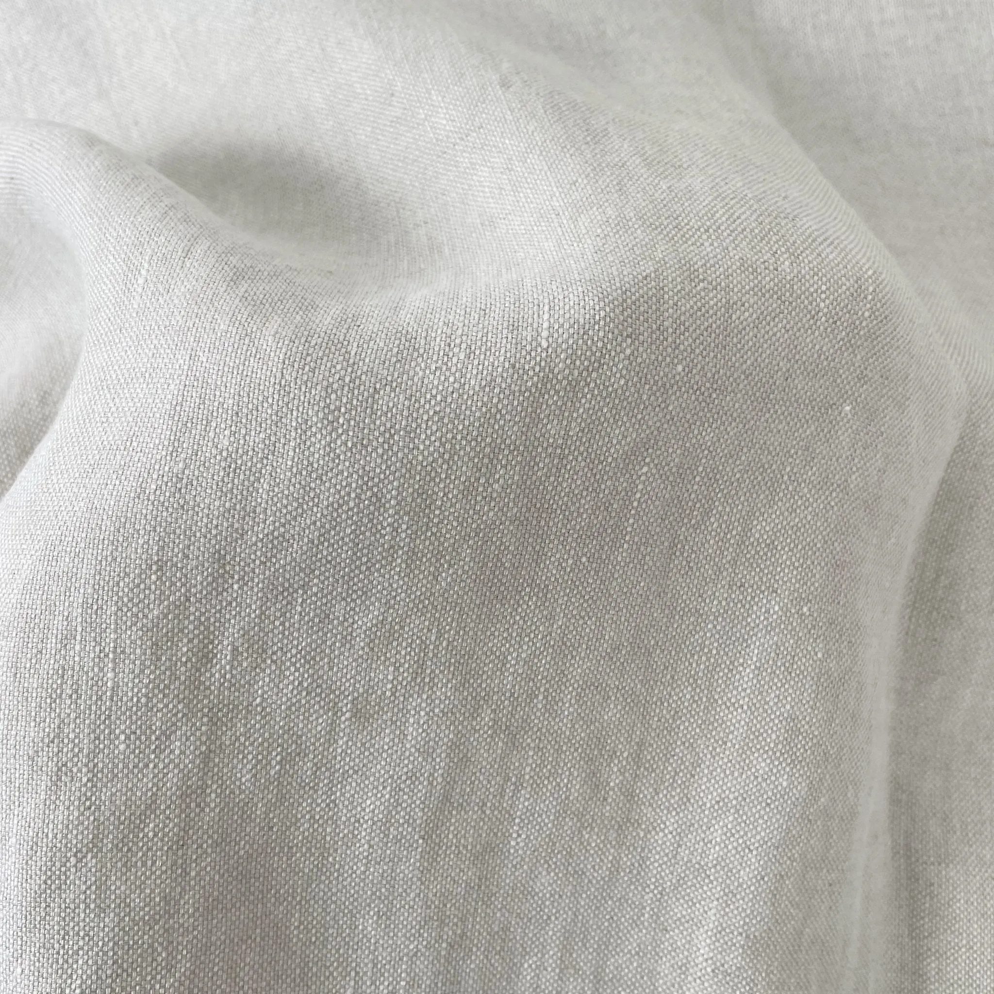 Linen Natural Grey Dot Fabric 7288 7438