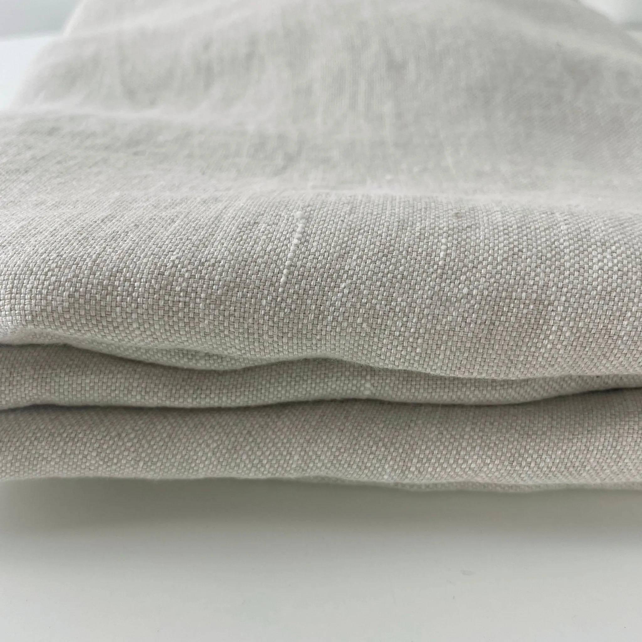 Linen Natural Grey Dot Fabric 7288 7438
