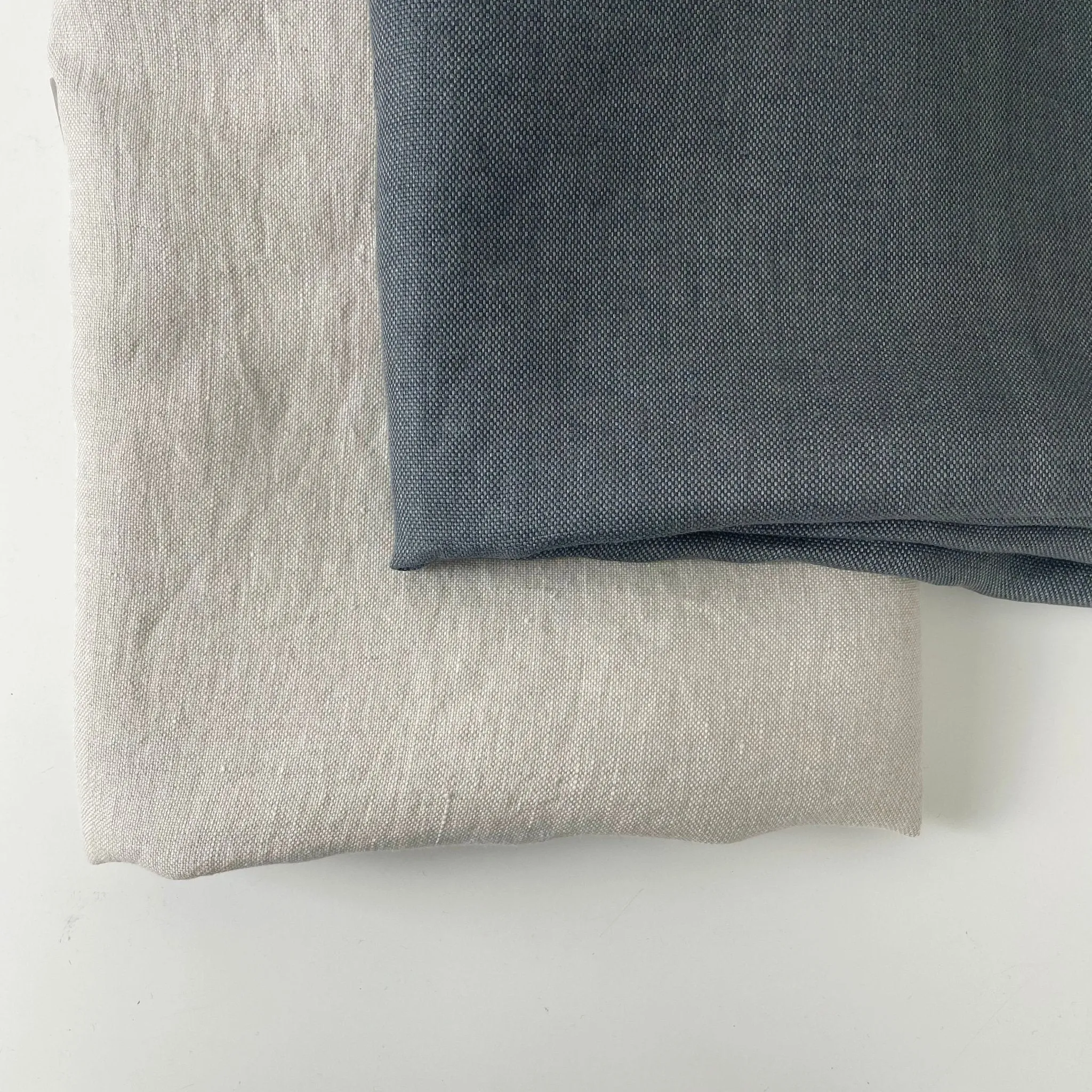 Linen Natural Grey Dot Fabric 7288 7438