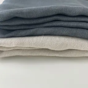 Linen Natural Grey Dot Fabric 7288 7438