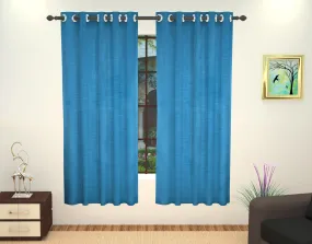 Lushomes curtain 5 Feet, curtains with lining, Blue, curtains & drapes, parda, urban space curtains, curtains for living room (Single Pc, 54 x 60 inches)