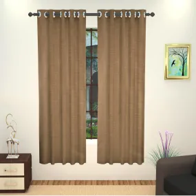 Lushomes curtain 5 Feet, curtains with lining, Brown, curtains & drapes, parda, urban space curtains, curtains for living room (Single Pc, 54 x 60 inches)