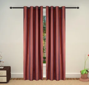 Lushomes curtain 7.5 Feet, curtains with lining, Maroon, curtains & drapes, parda, urban space curtains, curtains for living room (Single Pc, 54 x 90 inches)