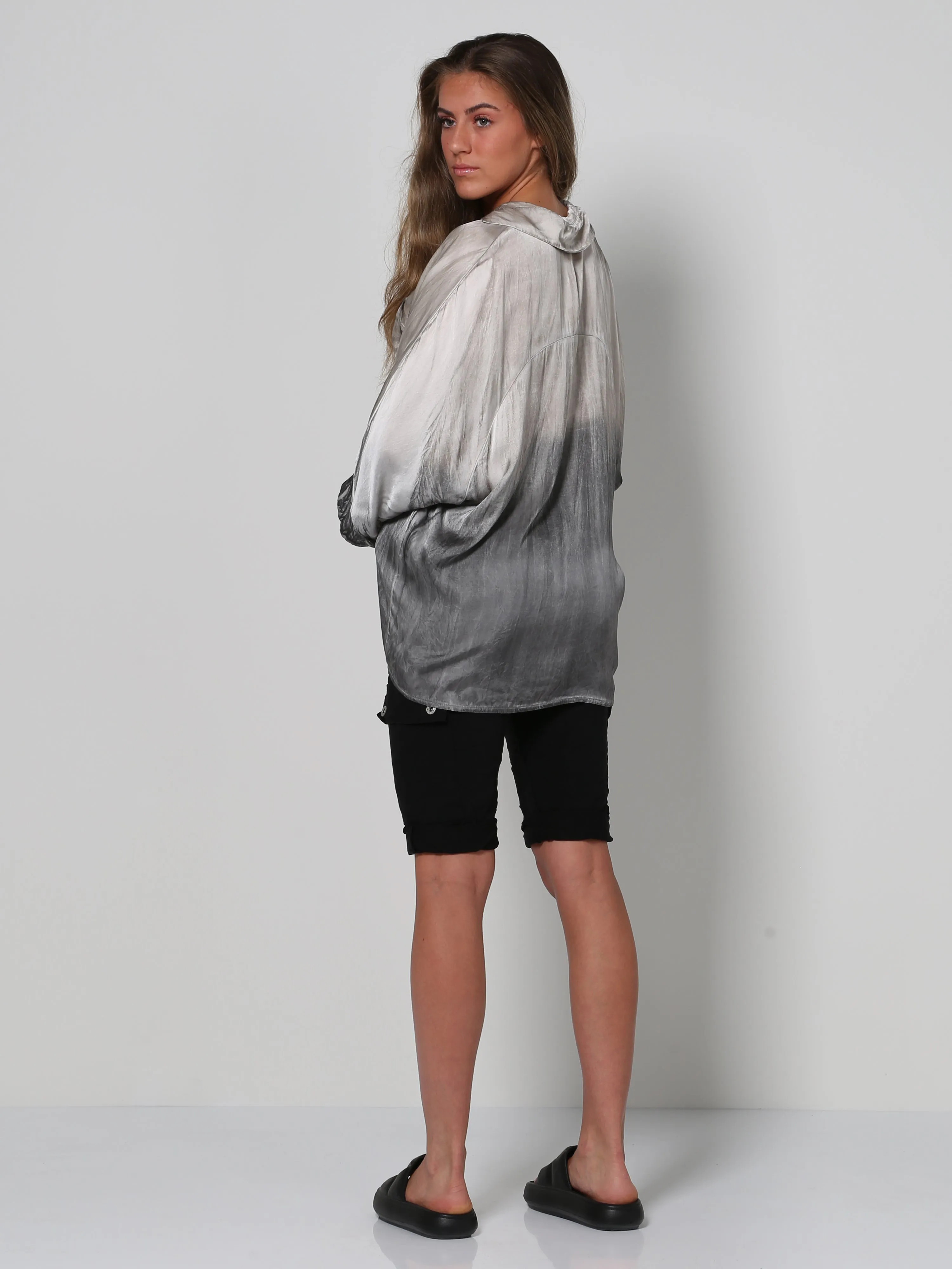 MAJSE blouse - Mole Grey mix