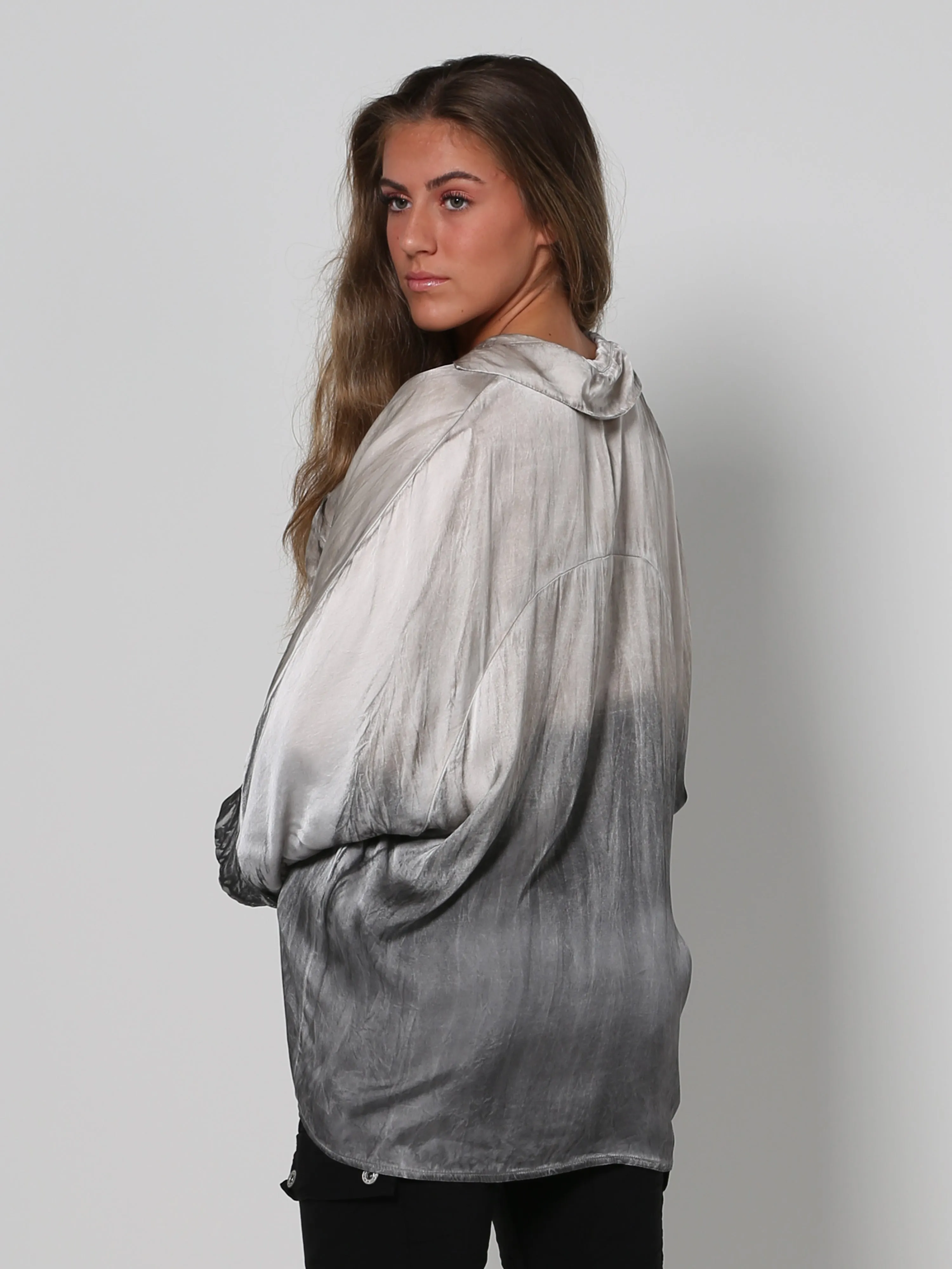 MAJSE blouse - Mole Grey mix