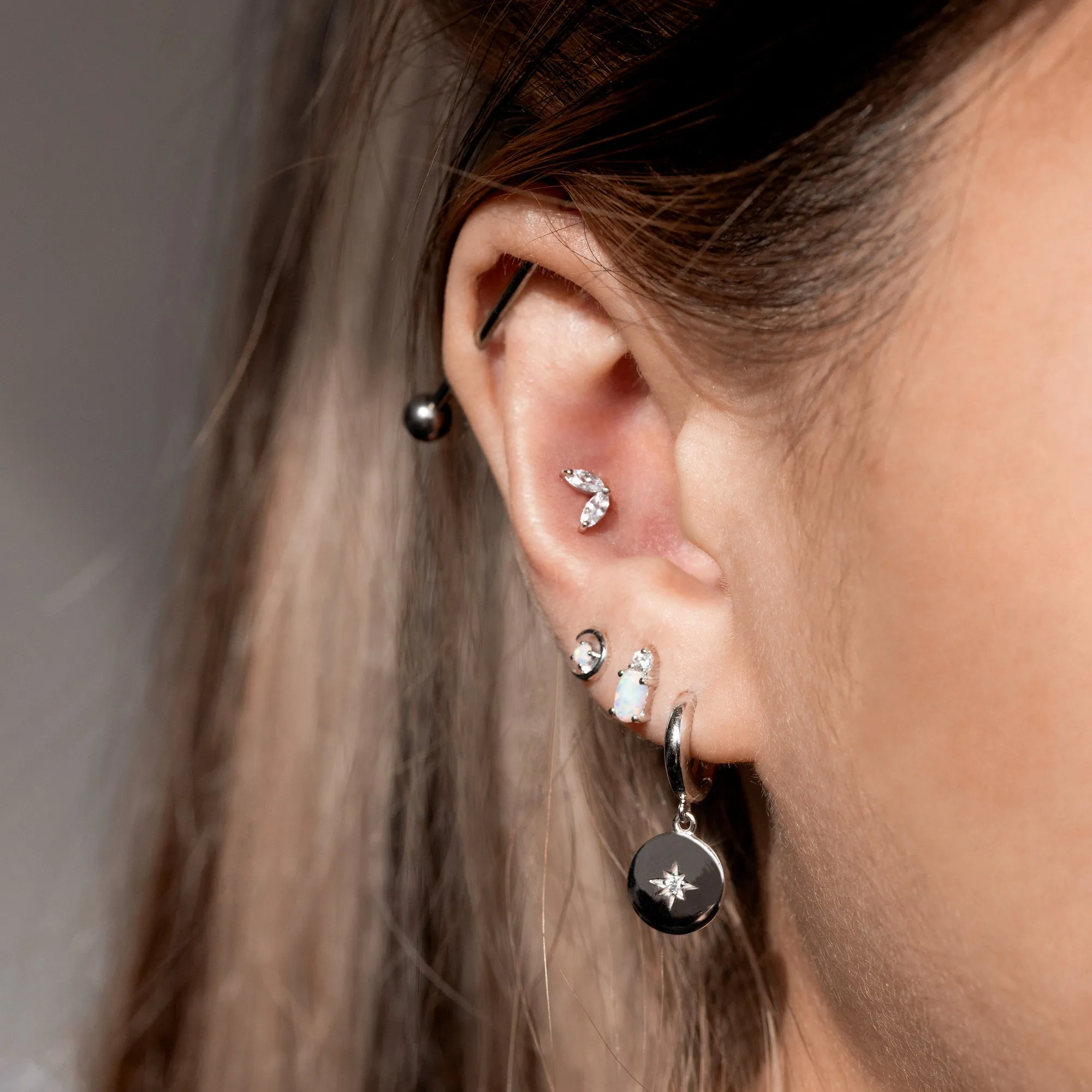 Marquise Double Stud Earrings