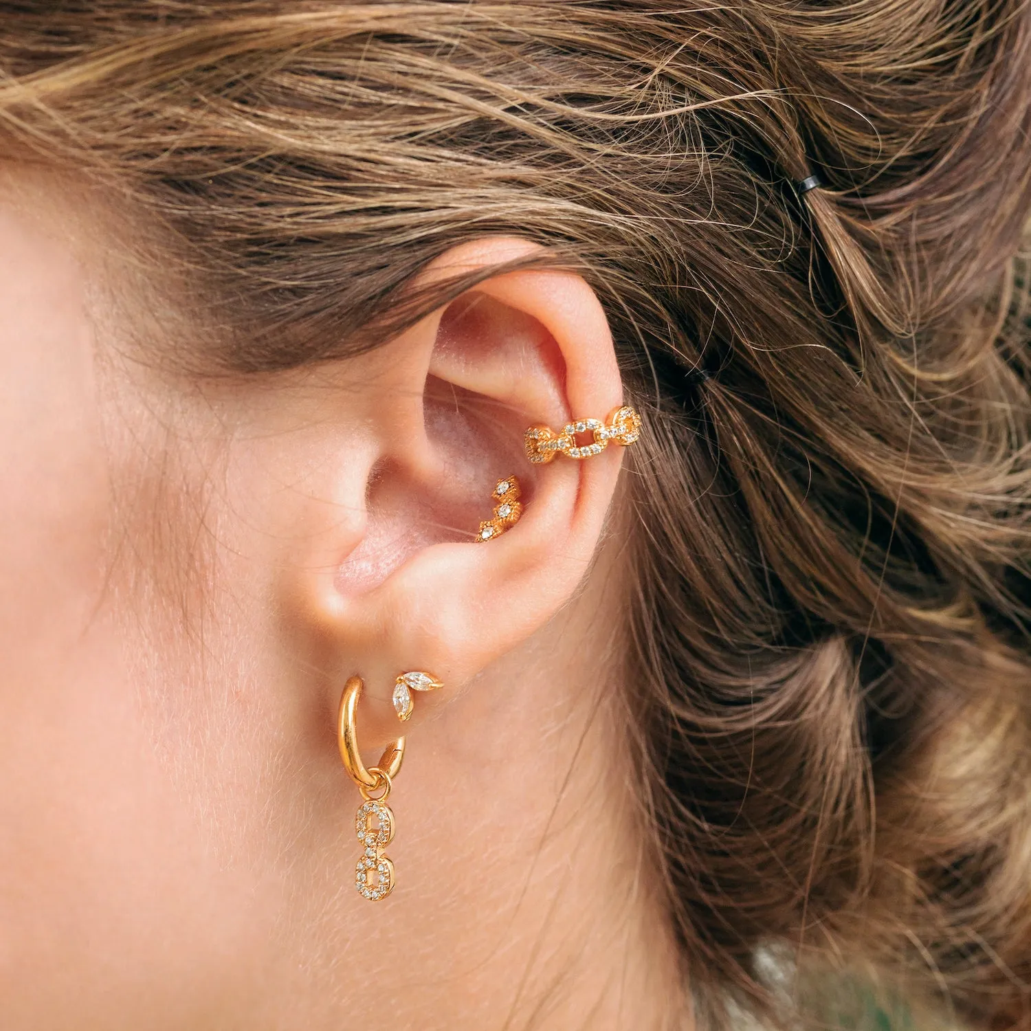 Marquise Double Stud Earrings