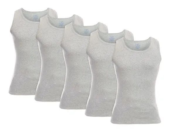 MEN’S H. GREY A-TANK UNDERSHIRT - 5 PK