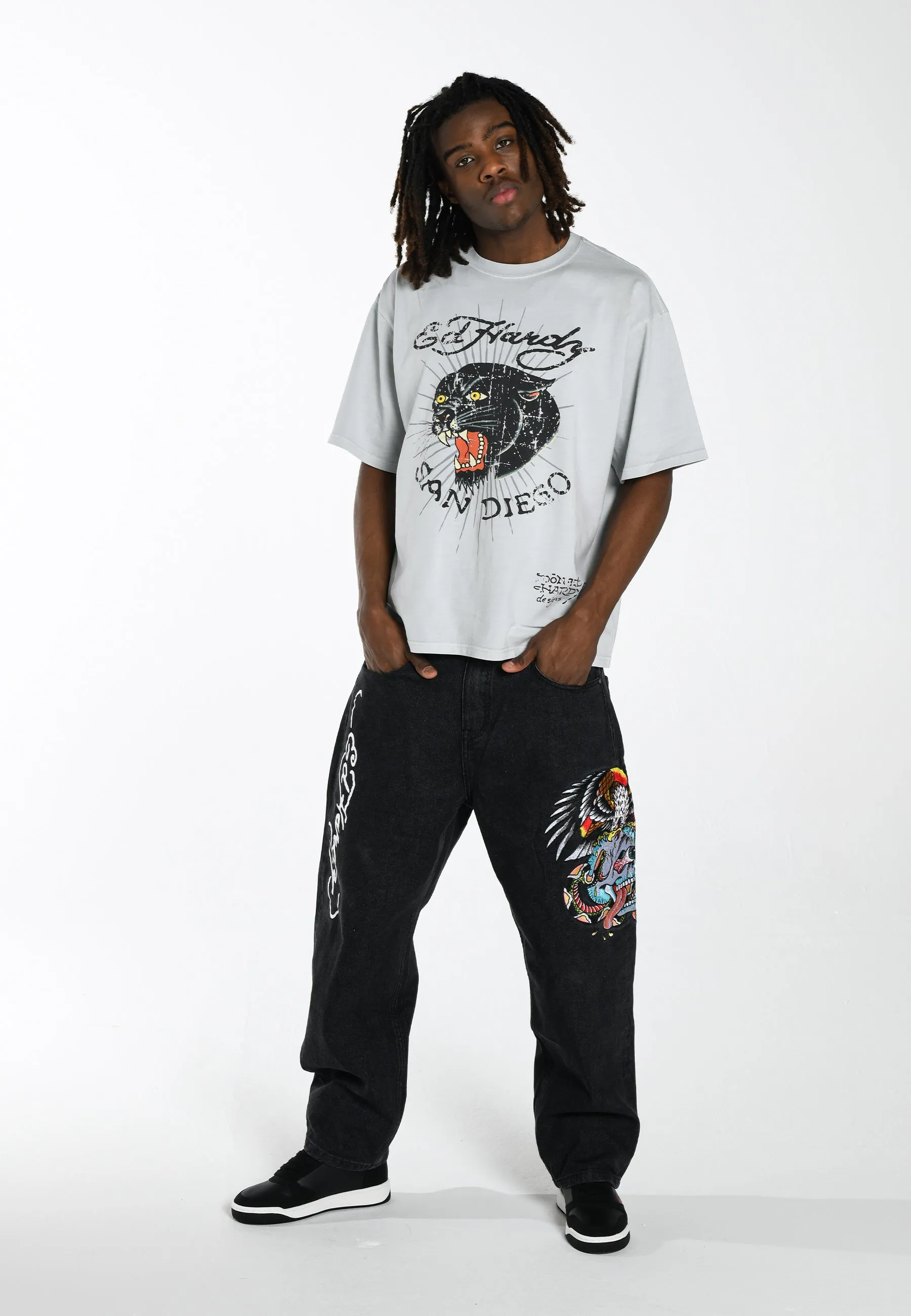 Mens Panther-Diego T-Shirt - Grey