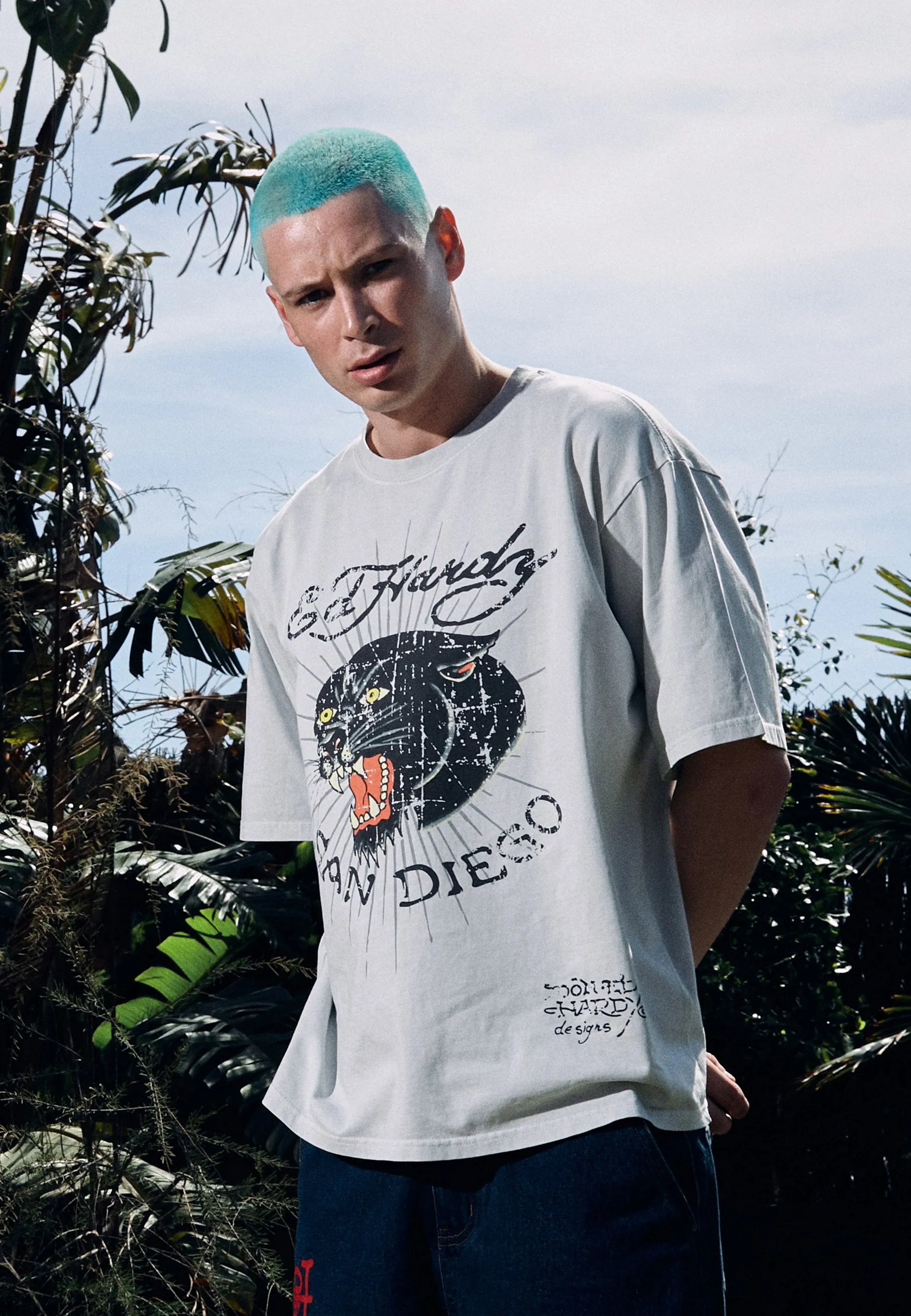 Mens Panther-Diego T-Shirt - Grey