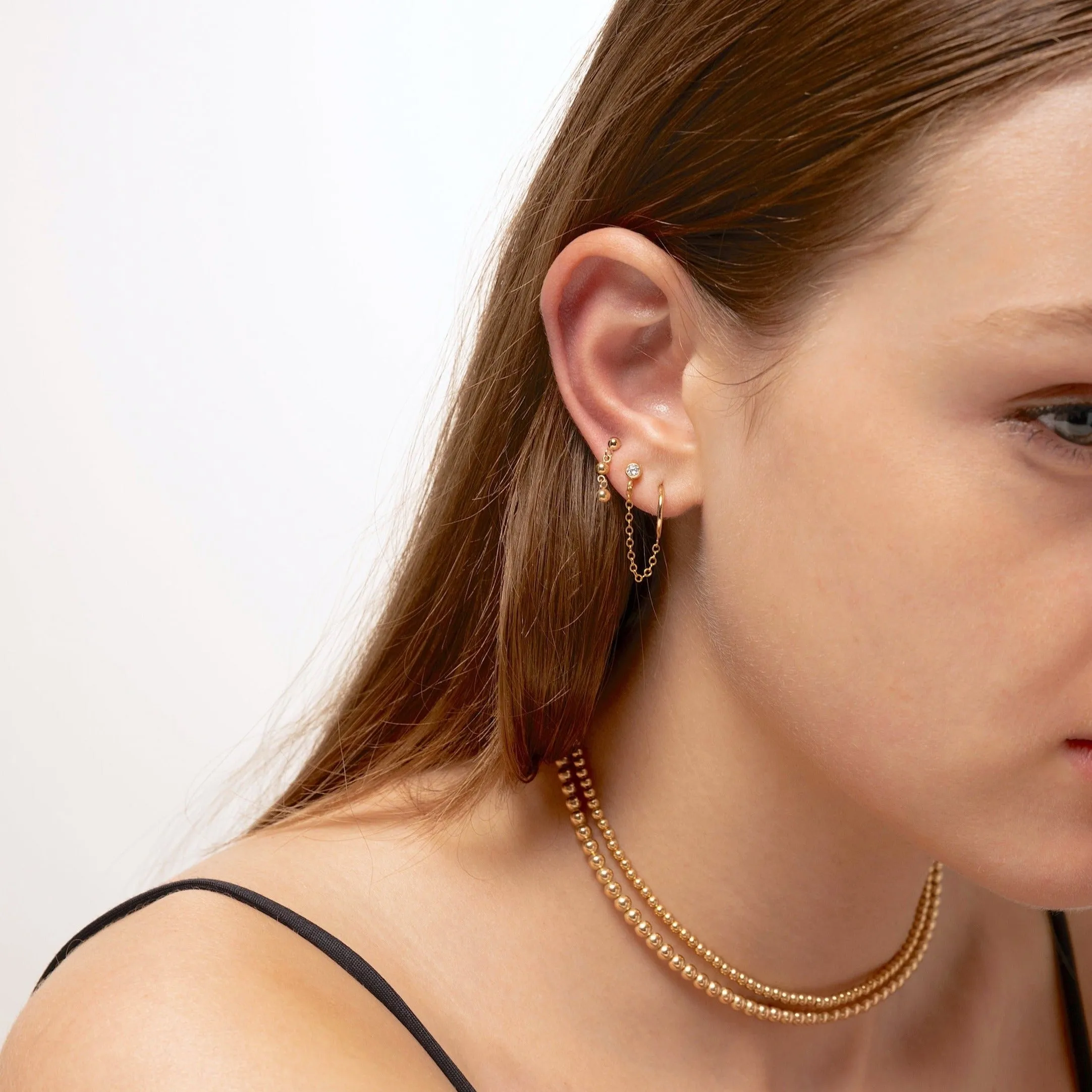 Mini Triple Ball Earrings