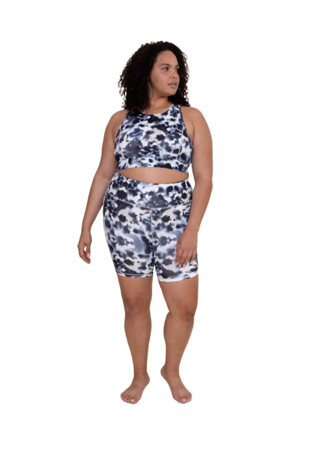Mono B Inkblot Kaleidoscope Highwaist Shorts APH3111 and Plus