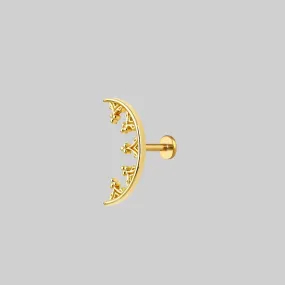 MORWENA. Gothic Arch Stud Earring - Gold