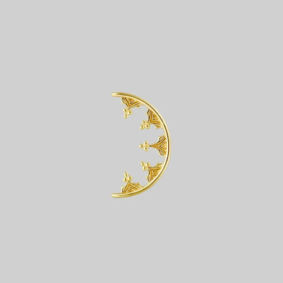 MORWENA. Gothic Arch Stud Earring - Gold