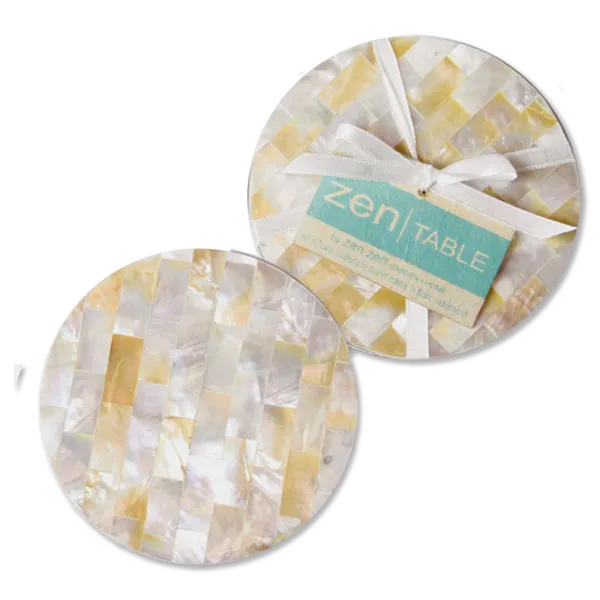 Mother of Pearl Coasters, Set of 4