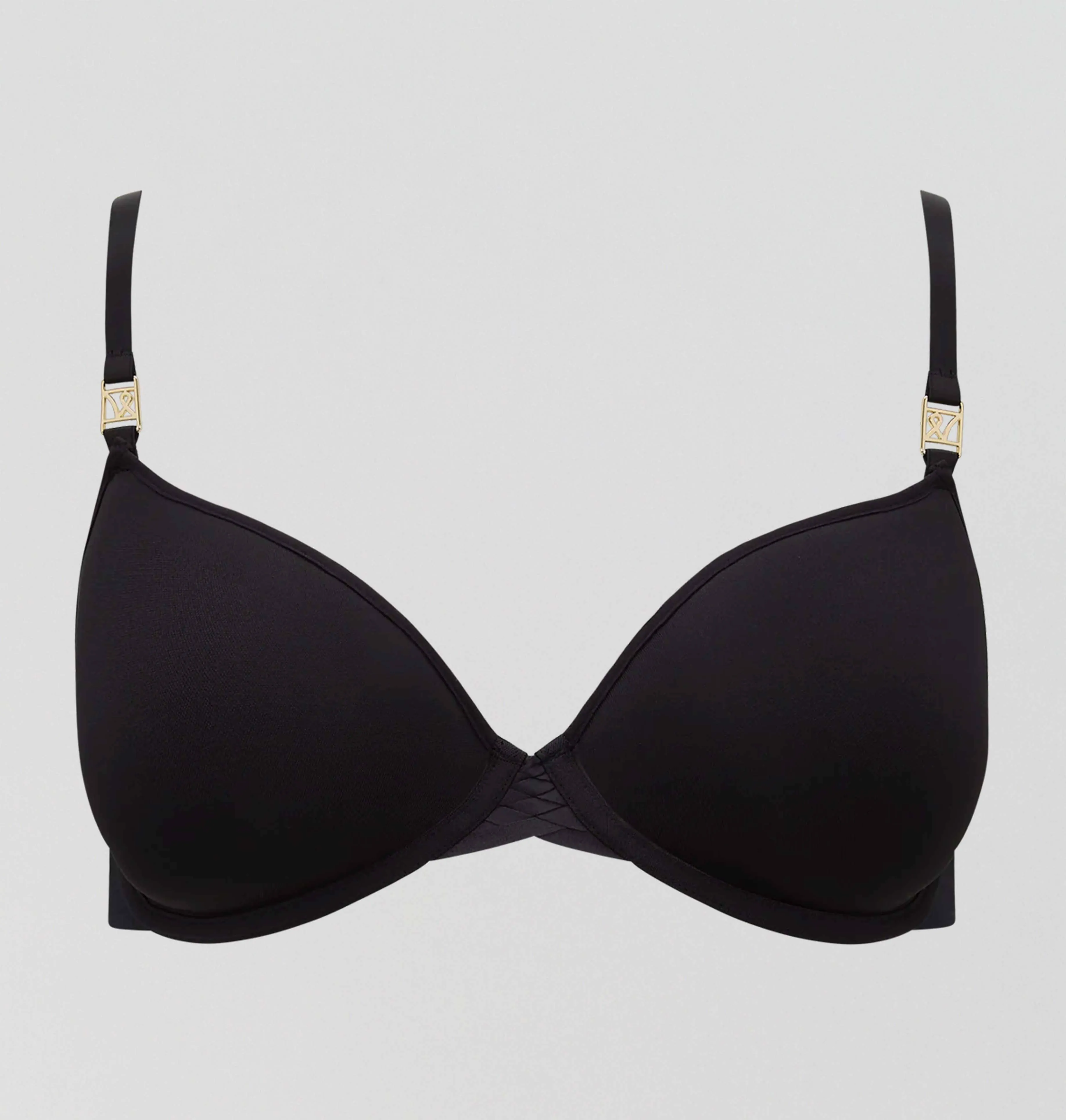 Moulded cup t-shirt bra [Black]