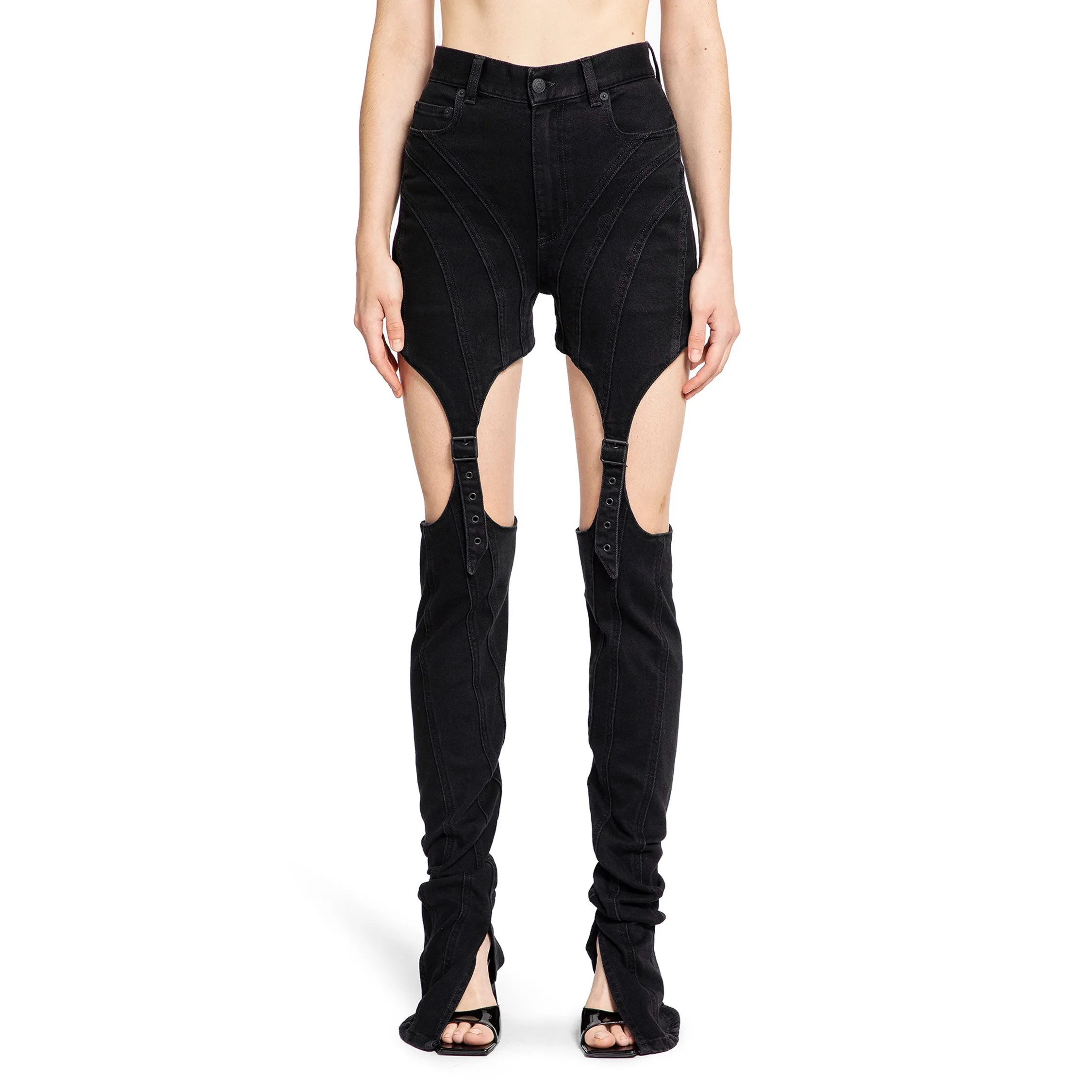 MUGLER WOMAN BLACK JEANS