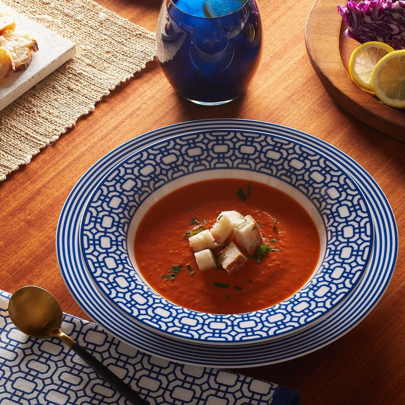Newport Garden Gate Rimmed Soup Bowl