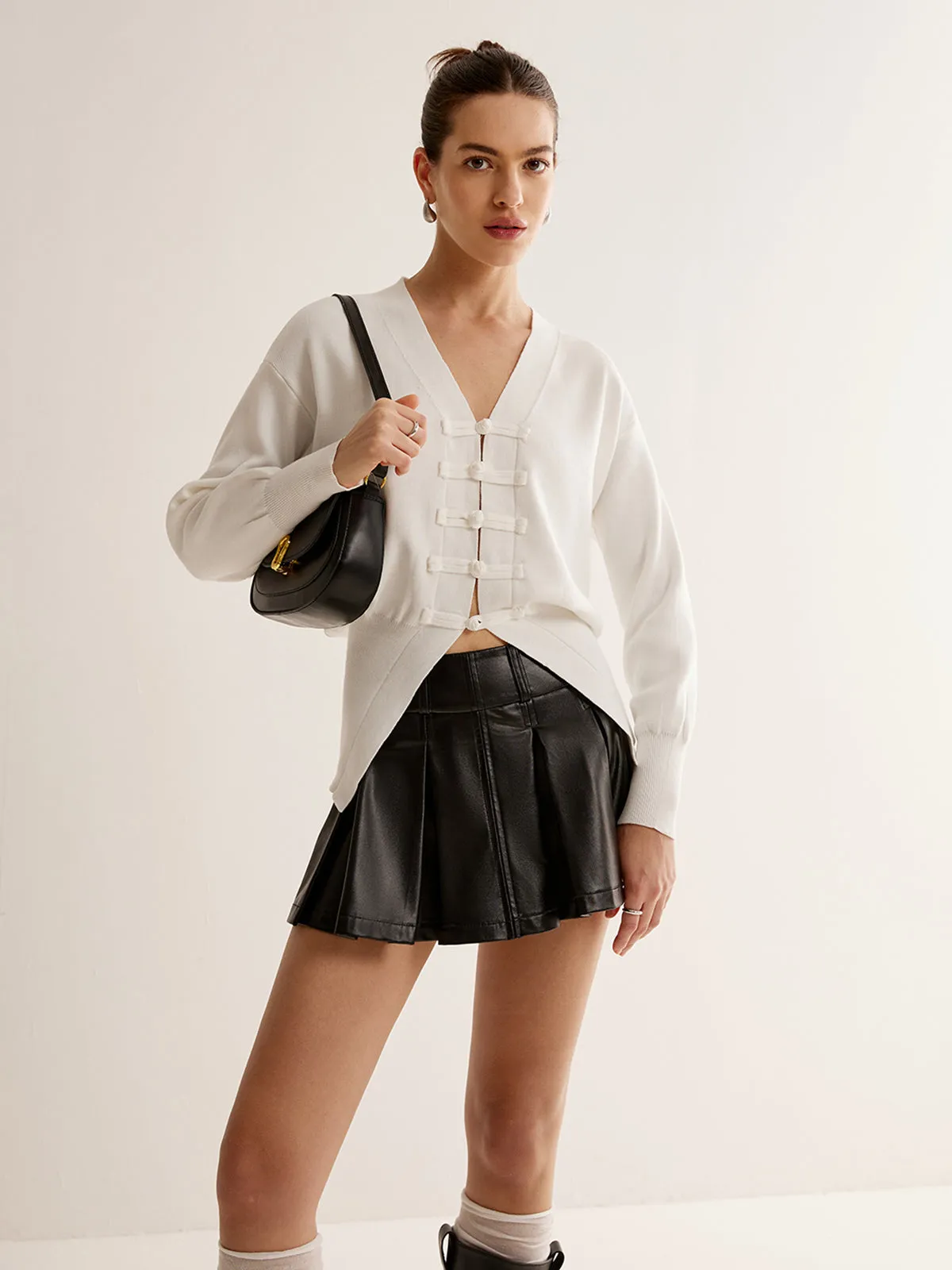 Plain Split Cardigan
