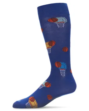 "Basketball" Crew Bamboo Socks by Me Moí - Large