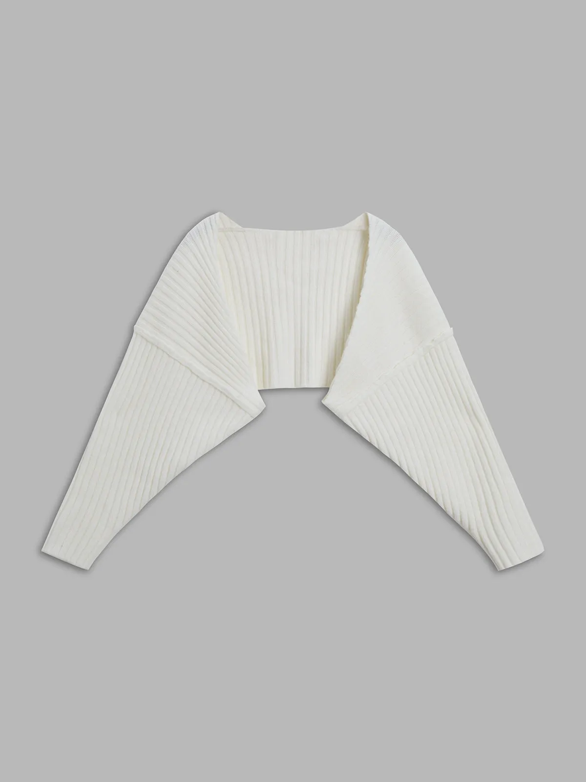 Solid Ribbed Bolero