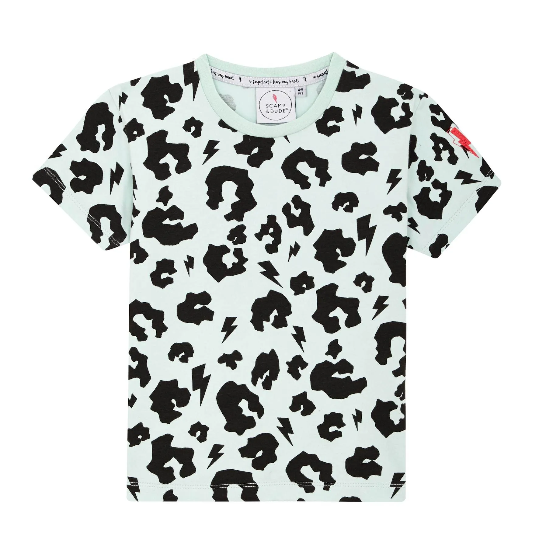 Super Cool T-Shirt – Pale Green Leopard Print