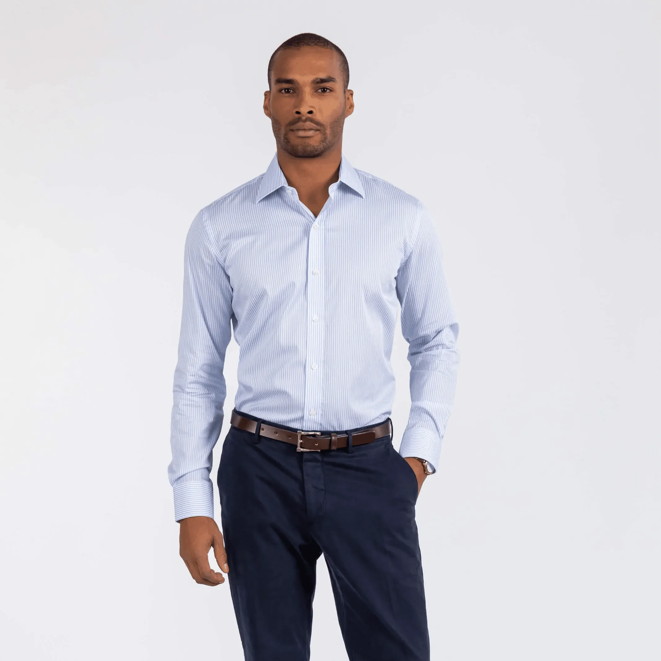 The Blue Kent Stripe Custom Shirt
