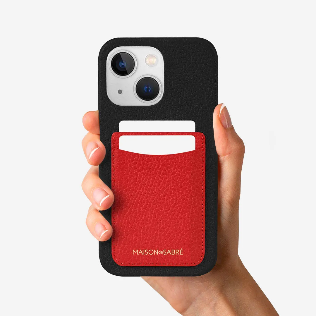 The Card Phone Case iPhone 13 - Pomegranate Caviar