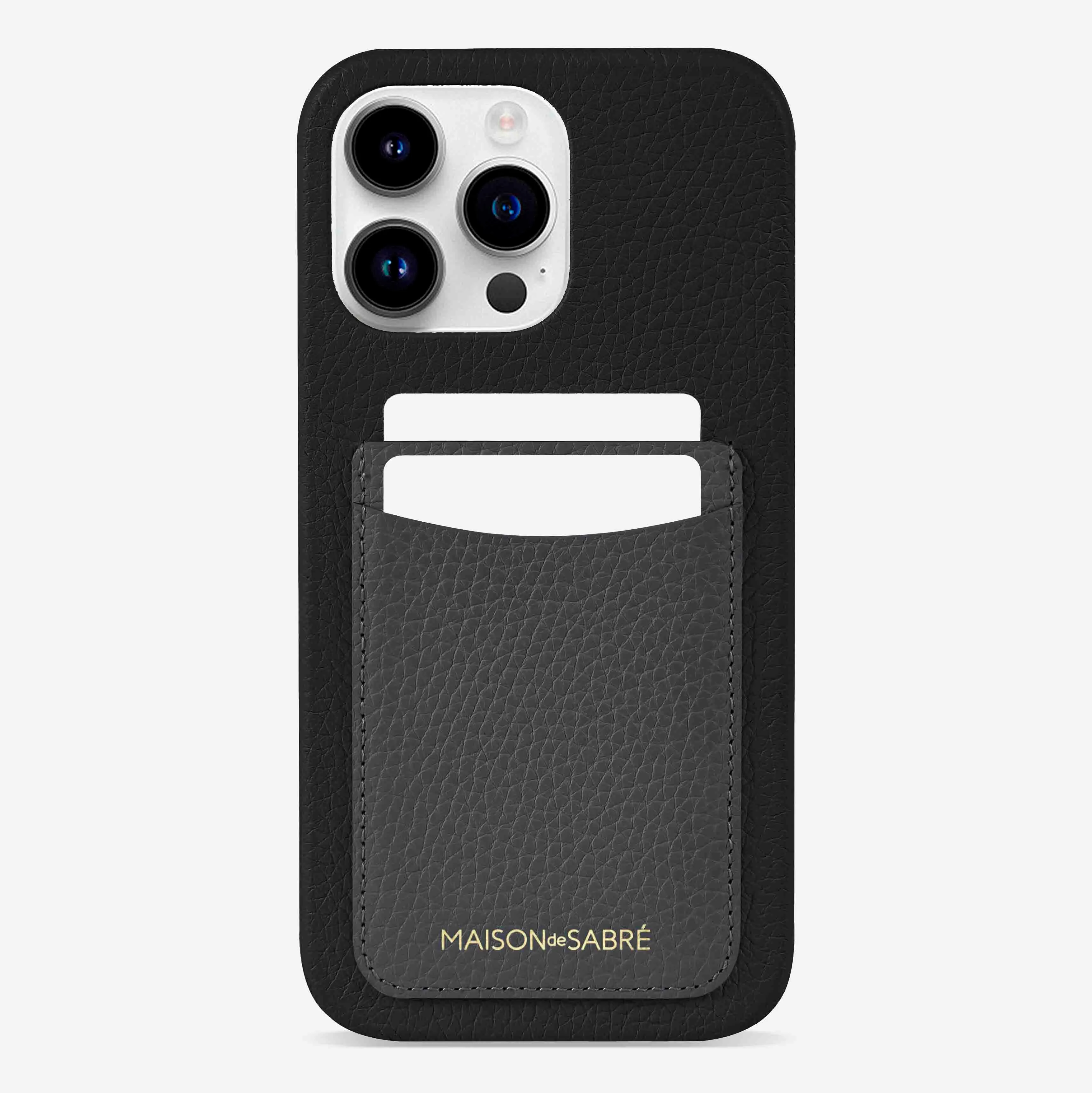The Card Phone Case iPhone 15 Pro - Graphite Caviar