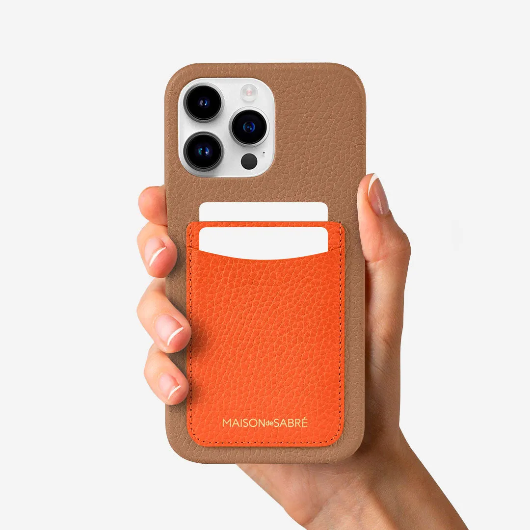 The Card Phone Case iPhone 15 Pro - Manhattan Sandstone
