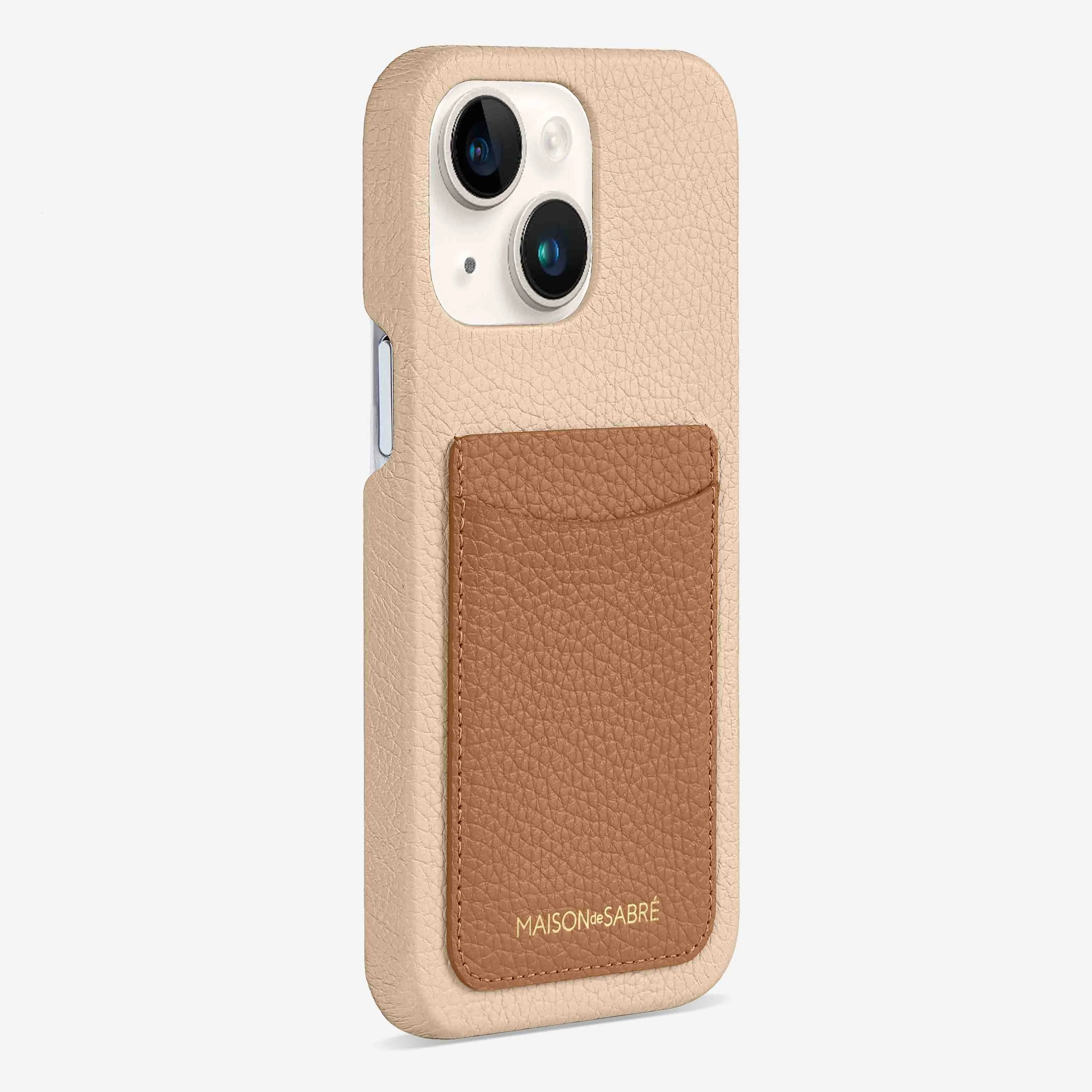 The Card Phone Case iPhone 15 - Sandstone Nude