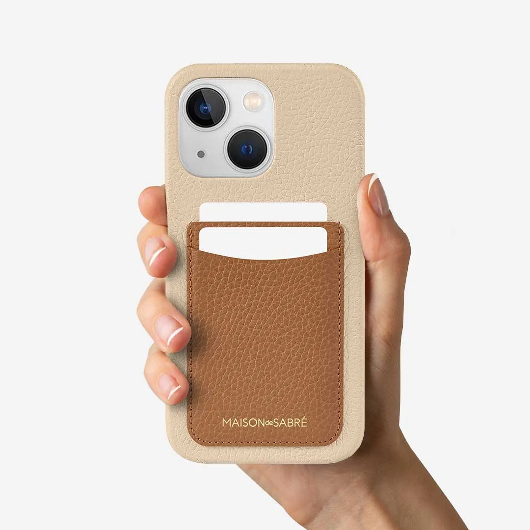 The Card Phone Case iPhone 15 - Sandstone Nude