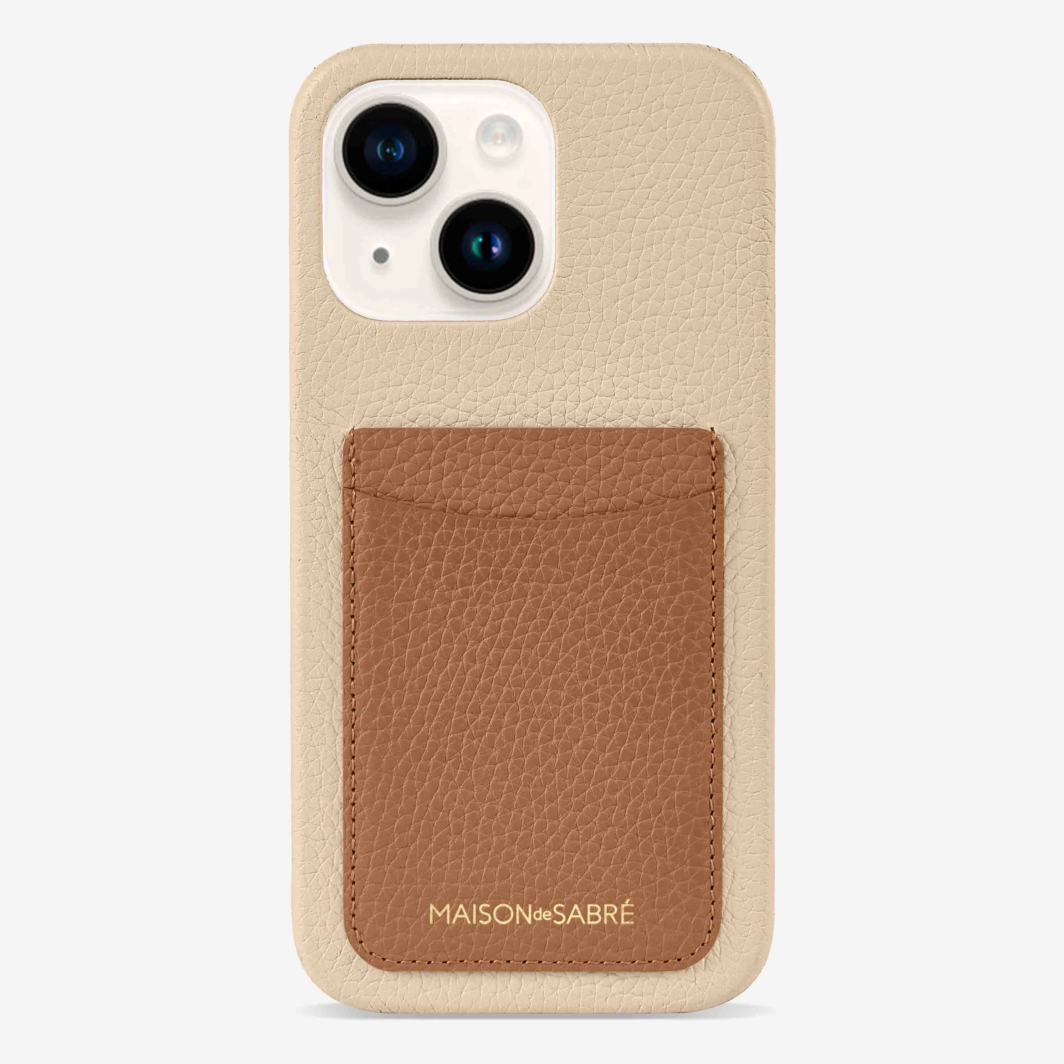 The Card Phone Case iPhone 15 - Sandstone Nude