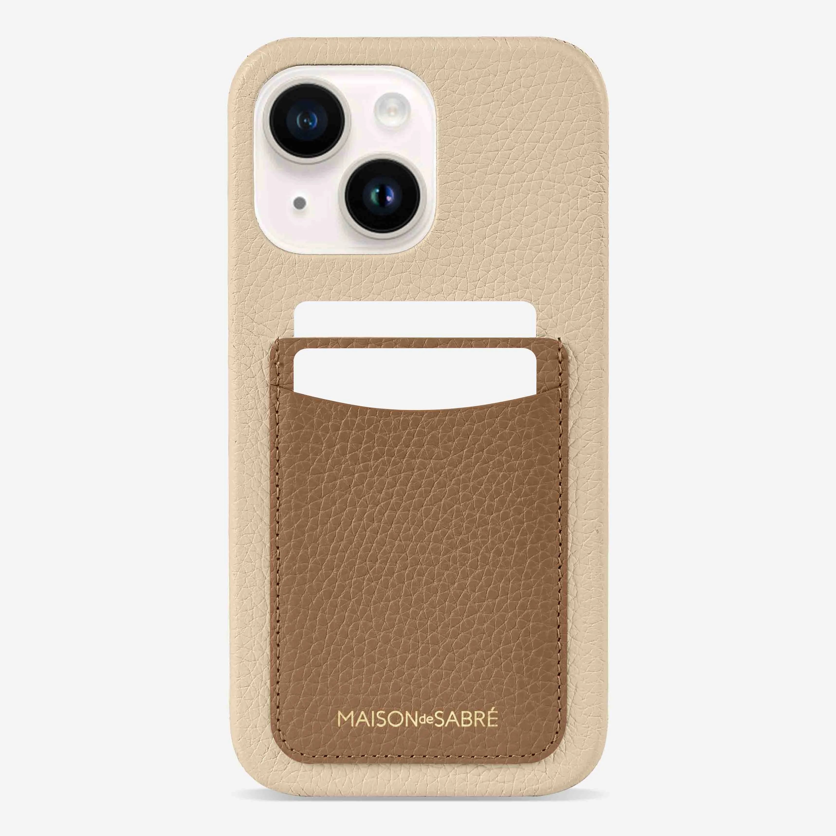 The Card Phone Case iPhone 15 - Sandstone Nude