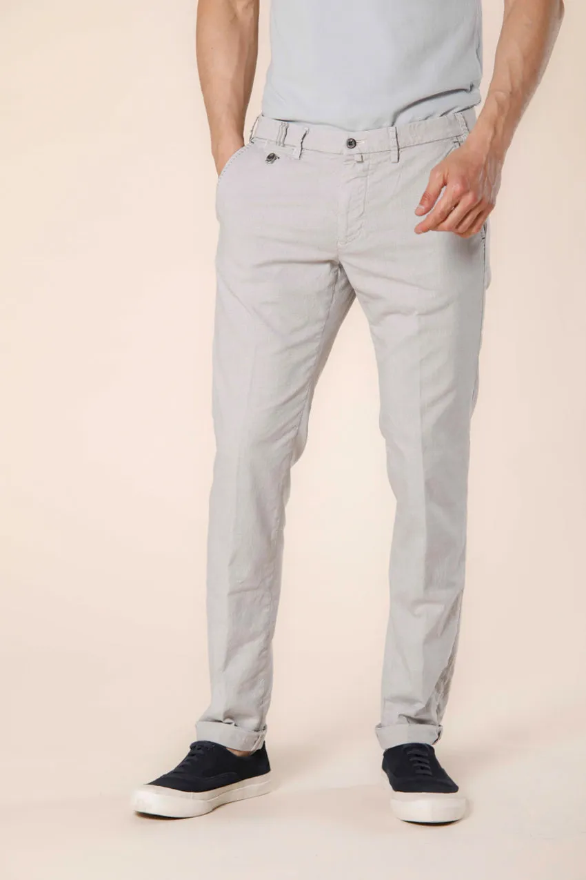 Torino Prestige men's chino pants in cotton and tencel wales pattern slim