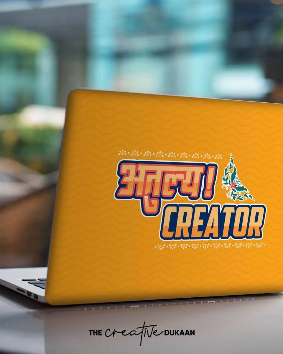 Unique Laptop Skin With The Text Atulya Creators Agency Life