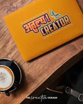 Unique Laptop Skin With The Text Atulya Creators Agency Life