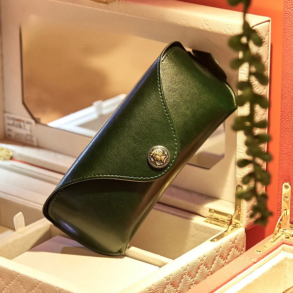 Whoelsale PU Soft Bag Leather Glasses Storage Box