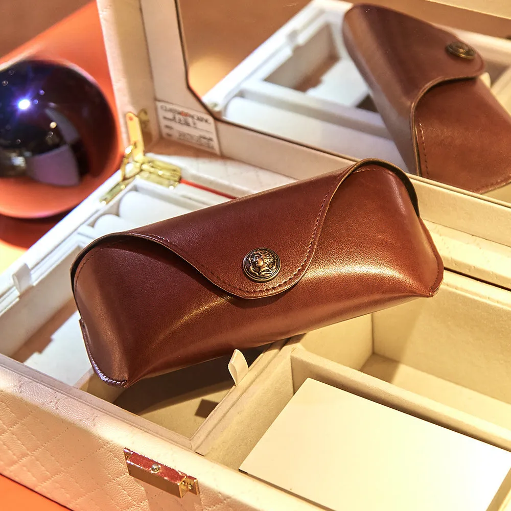 Whoelsale PU Soft Bag Leather Glasses Storage Box