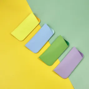 Whoelsale Solid Candy Colored Angled PU Eyewear Storage Bag