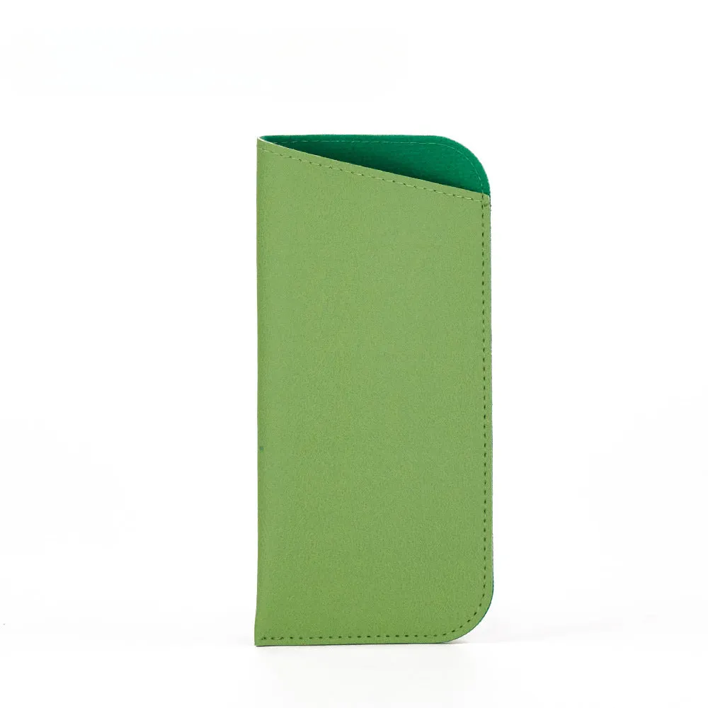 Whoelsale Solid Candy Colored Angled PU Eyewear Storage Bag